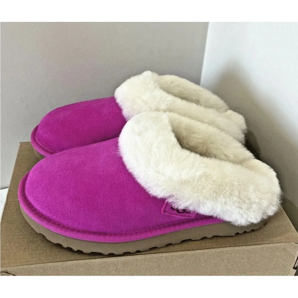 New UGG Cluggette Women Fashion Slippers Size 6 Raspberry